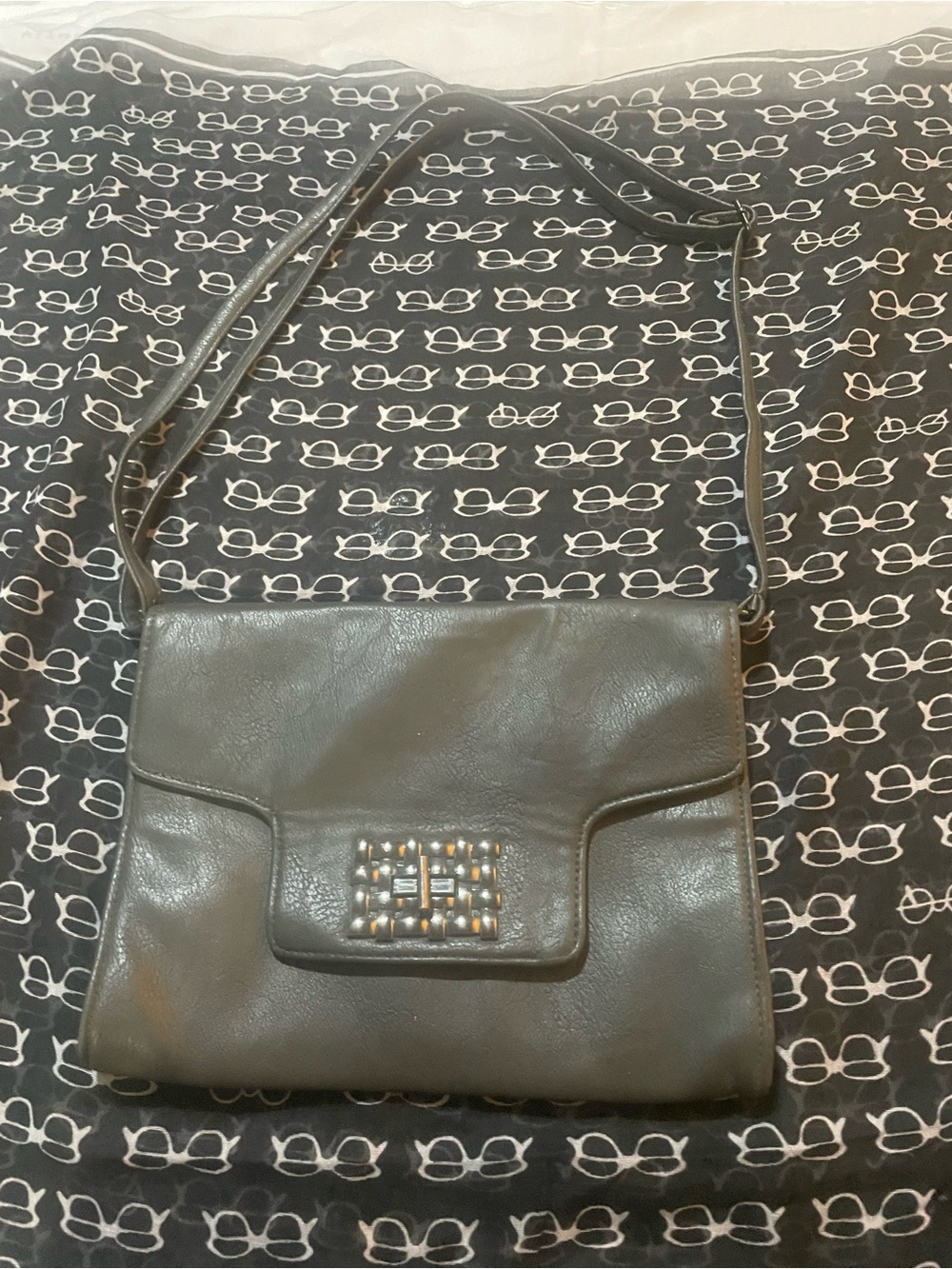 Rampage Black Logo Patch Shoulder Bag